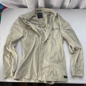 Hollister Women's Light Tan Button Down Shirt